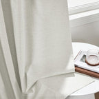 RYB HOME Ivory White 100% Blackout Curtains - Image 7