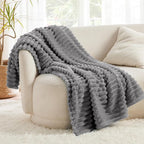 Bedsure GentleSoft Frost Gray Fleece Blanket - Image 7