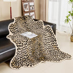 Oversized Cheetah Print Rug, Large Leopard Rug 6.2x8.2 Feet Faux Animal Print - Image 3