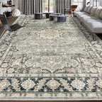 7X9 Area Rugs - 7X9 Washable Area Rug Indoor Vintage Rug Print Rug Low-Pile - Image 7
