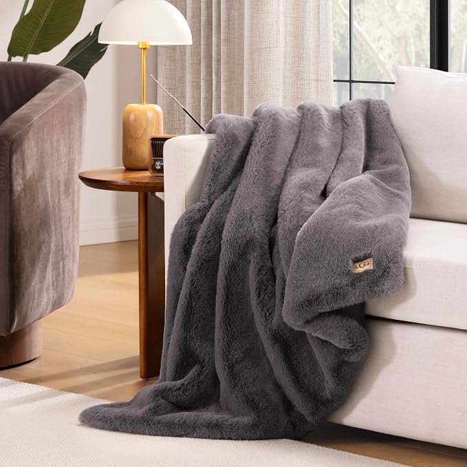 UGG Euphoria Faux Fur Throw Blanket, Oversized Soft Throw - Image 7