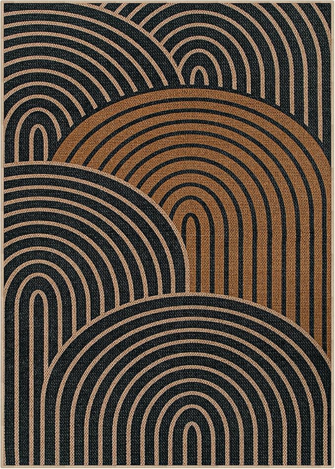 Lahome Enfys Modern Rainbow Easy Jute Carpet, Washable Rugs 5x7 - Image 8
