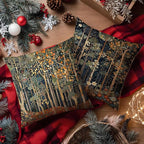 Rustic William Morris Inspired Autumn Forest Decor Throw Pillow Covers 18x18 - Image 4