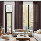 Coffee Brown Linen Curtains for Living Room 94 Inches Long Light Filtering Semi - Image 6