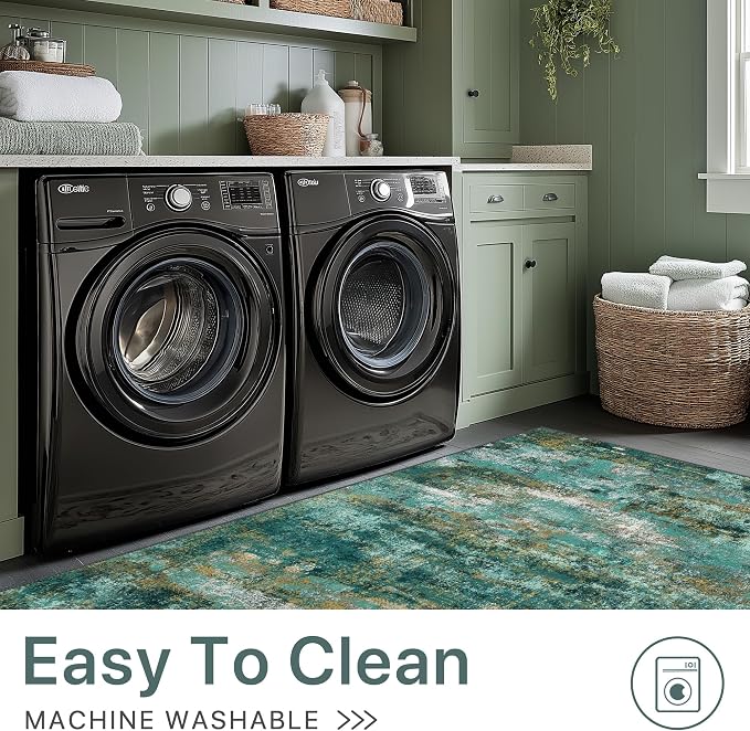 Area Rugs 5x8 for Living Room Bedroom, Modern Abstract Machine Washable Rug - Image 6