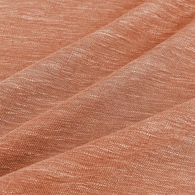 MYSKY HOME Orange Curtains for Bedroom, Short Curtains for Small Window - Image 6
