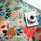Rugcomf Area Rug 4x6 Rug Washable Boho Rugs Non Slip Low Pile Floral Small - Image 9