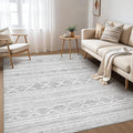 Nakagishi 5x7 Area Rugs Living Room: Washable Boho Large Neutral Soft Farmhouse by NakagishiAreaRug