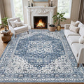 Area Rugs 10x12 Living Room Rug: Washable Rug Soft Vintage Boho Medallion by EXPEDIX