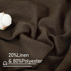 LAMIT Semi Sheer Linen Curtains 45 Inch Length, Linen Textured Light Filtering - Image 3