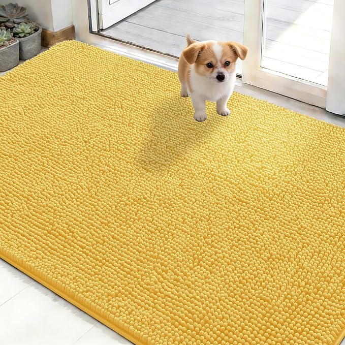 OLANLY Dog Door Mat for Muddy Paws 50x30, Absorbs Moisture and Dirt, Absorbent by OLANLY