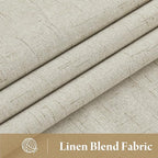 RYB HOME 100% Blackout Linen Curtains 84 inches Long 2 Panels Set, Thermal - Image 2