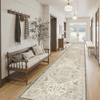 Madane Hallway Runner Rug 2'6''x14' Kitchen Runner, Non Slip Vintage Runners - Image 3