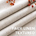 H.VERSAILTEX Linen 100% Blackout Curtains - Image 4