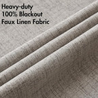 MIULEE 100% Blackout Linen Textured Curtains - Image 5