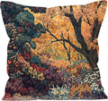 Rustic William Morris Inspired Autumn Forest Decor Throw Pillow Covers 18x18 by Unknown