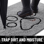 Smiry Dog Door Mat for Muddy Paws, Absorbent Dirt Trapper Non Slip Quick Dry - Image 2