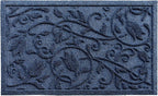 Boho Blue Floral Leaves Outdoor Indoor Entrance Doormats, Absorbent Durable - Image 9