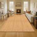Hausattire Hand Woven Jute Braided Area Rug, 8’x10’ – Natural, Reversible Boho by Hausattire