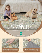 Madane Washable Area Rug 2x3, Small Entryway Rug Non-Slip Vintage Door Mat - Image 6