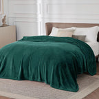 Bedsure GentleSoft Fleece Bed Blankets Large Size Forest Green - Image 2