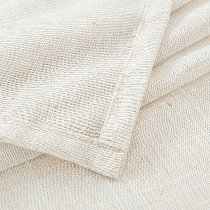 BGment 45 Inch Length Linen Semi Sheer Curtains - Image 8