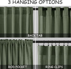 Nanspring Olive Green Linen Curtains - Image 3