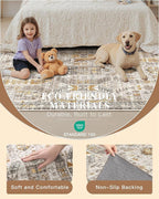 Madane Washable Area Rug 2x3, Small Entryway Rug Non-Slip Vintage Door Mat - Image 5