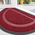 OLANLY Half Circle Door Mat Indoor Outdoor Entrance Welcome, Waterproof by OLANLY