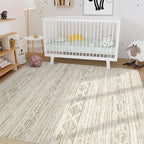 Nakagishi 7X9 Area Rug Living Room: Washable Boho Large Neutral Modern Soft - Image 7