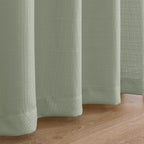 Chyhomenyc Light Green Valance for Windows, Light Filtering Faux Linen Textured - Image 9