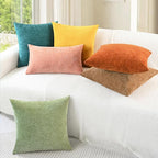 CaliTime Throw Pillow Covers Decorative 22 X 22 Inches Pack of 2 Cozy Chenille - Image 4
