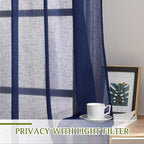 NICETOWN Linen Textured Sheer Curtains 84 inch Long - Image 4
