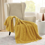 Bedsure GentleSoft Yellow Throw Blanket - Image 2