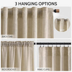 Taupe Burlywood Linen 112 Inch Curtains - Image 2