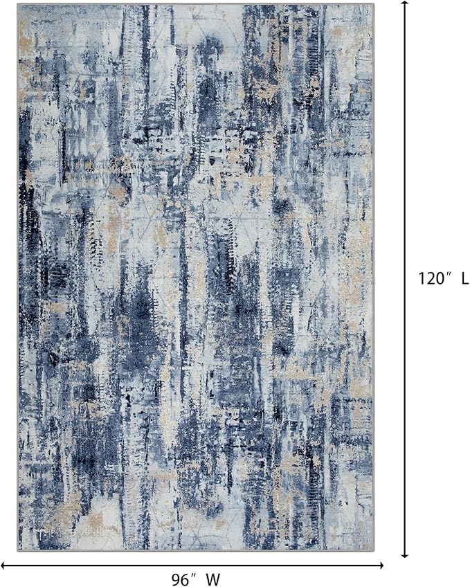 8x10 Area Rugs Washable Rug: Large Modern Abstract Living Room Rug Soft - Image 2
