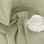 MYSKY HOME Sage Green Sheer Curtains Short Window Treatment Panels Light - Image 8