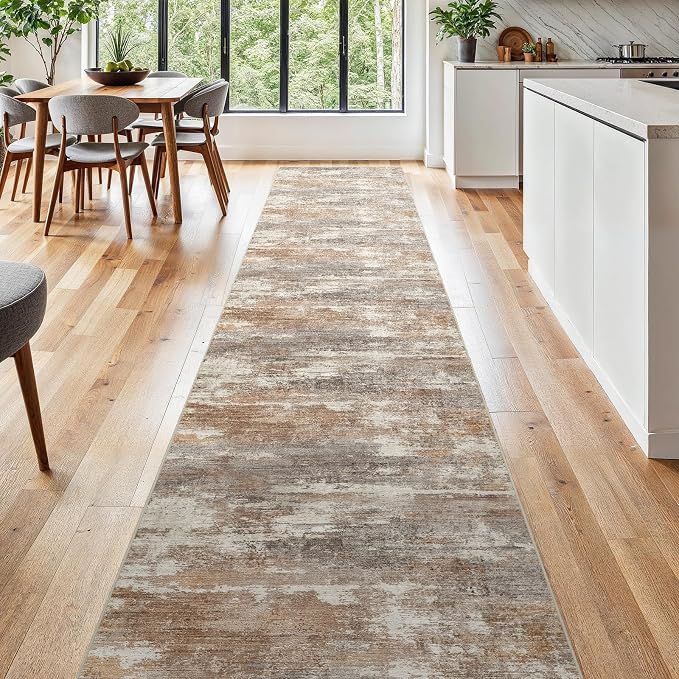 2'6''x16' Washable Kitchen Runner Rug: Modern Abstract Runners - Image 8