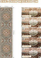 Runner Rug 2x8 Runners for Hallways Non Slip Washable, Vintage Hallway Runner - Image 2