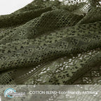 WAZZIO Boho Lace Curtains 84 Inches 2 Panel, Light Filtering Privacy Tassel & - Image 2
