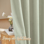 NICETOWN Sage Green Curtains for Living Room, Rod Pocket & Back Tab Natural - Image 7