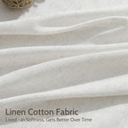 Nanspring Natural Linen Curtains 84 Inch Length 2 Panels Set - Image 4