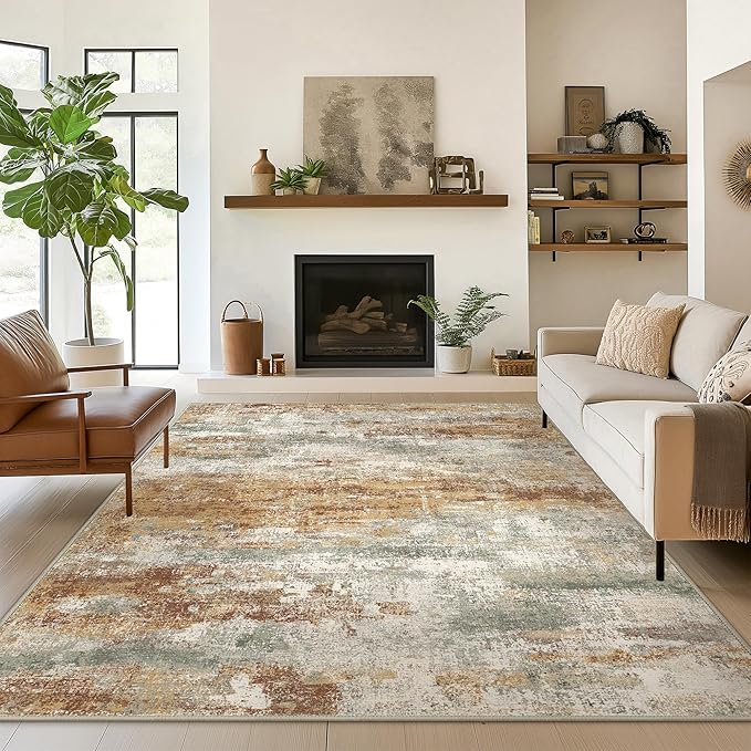 Area Rugs 6x9 for Living Room Bedroom, Modern Abstract Machine Washable Rug by BEIMO