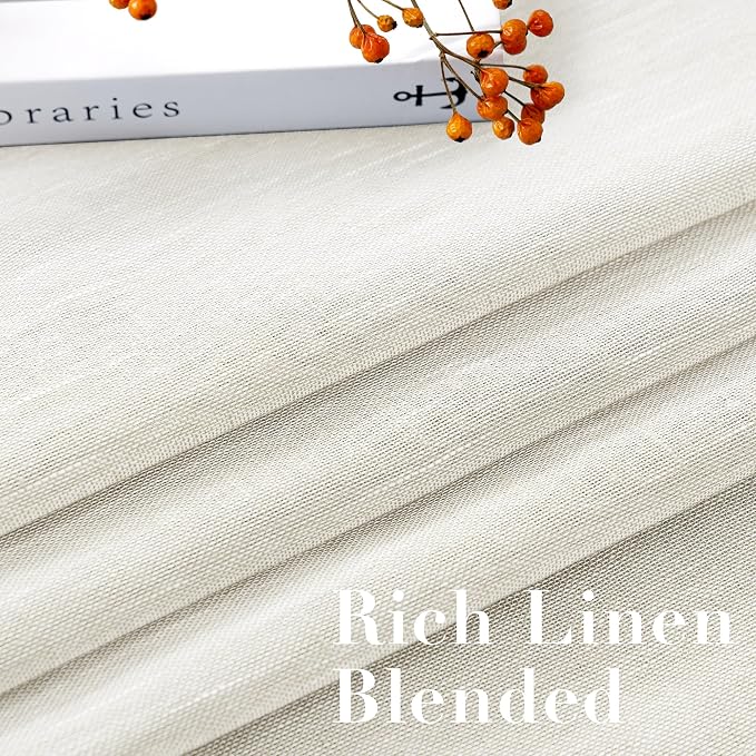 H.VERSAILTEX Linen Curtains Flax Linen Blended Curtain Panels - Image 4