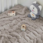 Yurhap Fleece Baby Blanket Heart Checkered, Ultra Soft Cozy Baby Blankets - Image 4