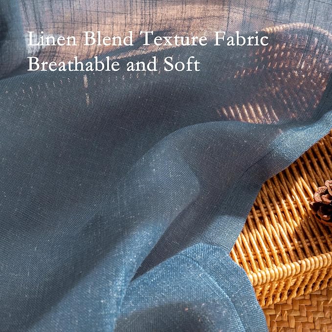 MYSKY HOME Curtains for Living Room 84 Inches Long Semi Sheer Light Filtering - Image 5