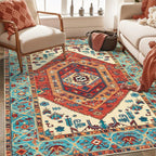 SERISSA Area Rug 3x5 Boho Orange Rugs - Image 5
