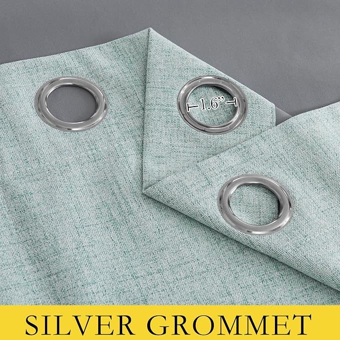 NICETOWN 100% Absolutely Blackout Linen Curtains - Image 7