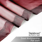 Simplebrand Red Short Sheer Curtains 45 Inch Length - Image 6