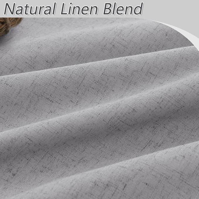 Guken Grey 100% Blackout Curtains 63 Inch Length 2 Panels Set - Image 3